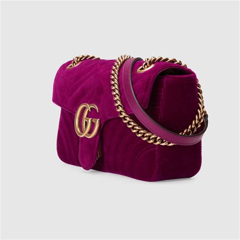 gucci marmont velluto bordeaux|gucci marmont velvet bag.